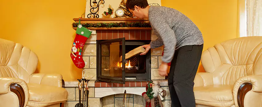 Rusted Metal Fireplace Restoration in Holladay, Utah